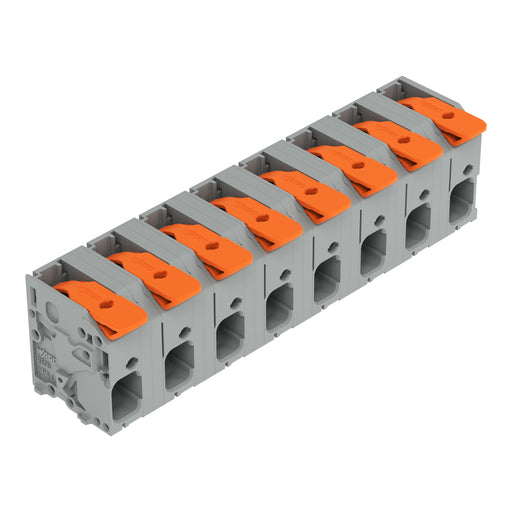 WAGO - Leiterplattenklemme Hebel 2606-1358 6mm²,grau − 24 Stück