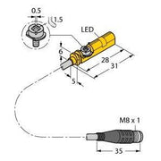 Turck - Magnetischer Näherungsschalter Magnetfeldsensor BIMUNTAP6X0,3PSG3S f. Pneumatikzylinder − 1 Stück