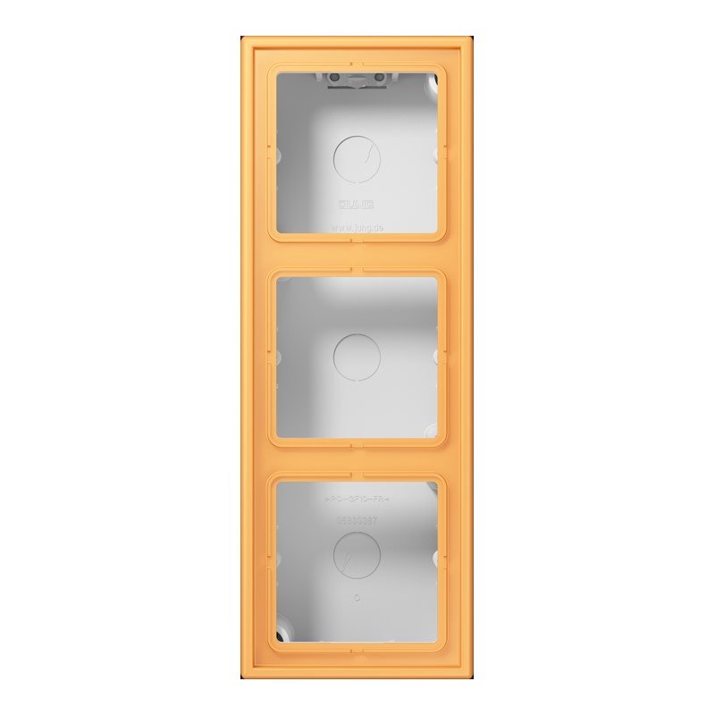Jung - Aufputzgehäuse für Unterputzgerät Aufputz-Kappe 3fach LC 583 A 254 ocre jaune clair