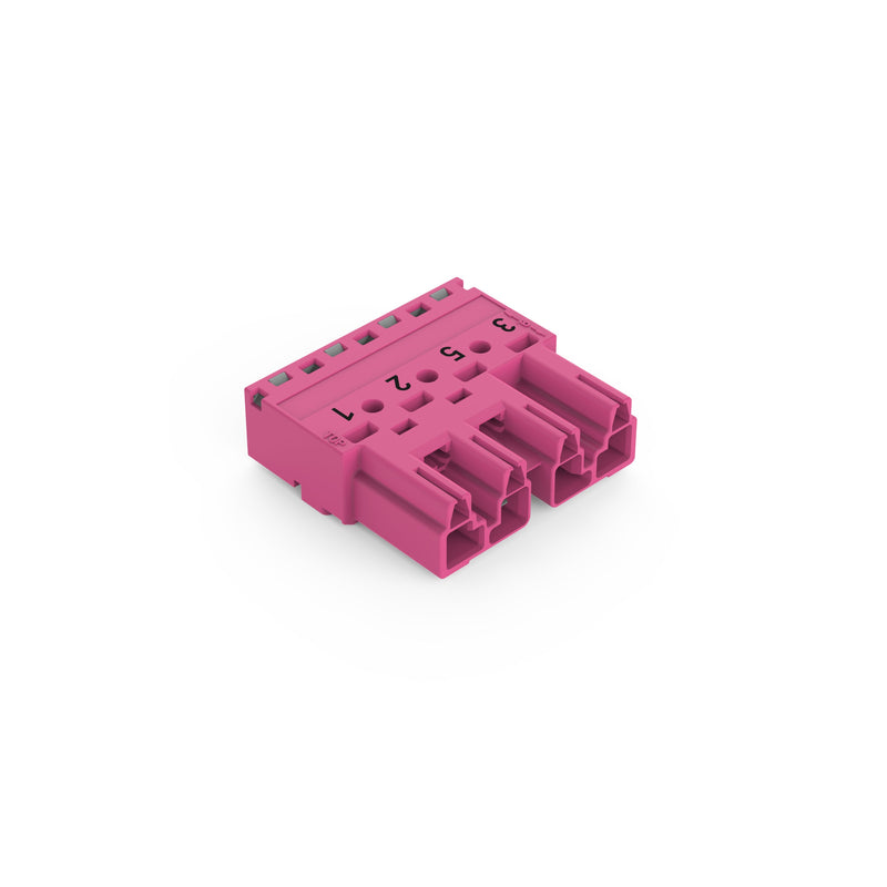 WAGO - Steckverbinder für steckbare Gebäudeinstallation Stecker 4-polig 770-294/081-000 Kod. B,pink − 50 Stück