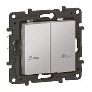 Legrand - Elektronischer Schalter Serienschalter Legrand 863732 2x 250W pro K. Alu