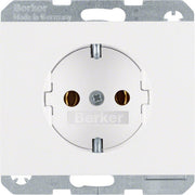 Berker - Steckdose SCHUKO-Steckdose pws/gl 41157009 ohne Klappdeckel
