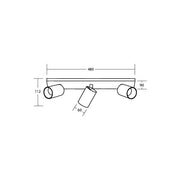 Brumberg Leuchten - Decken-/Wandleuchte Anbauleuchte 3x GU10 57133180