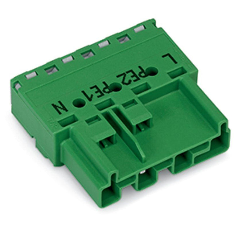 WAGO - Steckverbinder für steckbare Gebäudeinstallation Stecker 4-polig 770-1334 Kod. Q,grün − 50 Stück