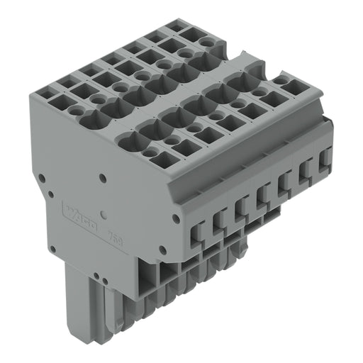 WAGO - Ein- und mehrpolige Klemmenleiste 2-Leiter-Federleiste 769-127 CAGECLAMP,4mm²,gr − 10 Stück
