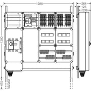 Hensel - Verteilerschrank für Energieversorgung Ladeverteiler Mi EV 11kW 12101 f.12 Ladep. a 11kW