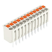 WAGO - Leiterplattensteckverbinder 1-Leiter-THT-Federleiste 2091-1182 CAGE CLAMP,lichtgrau − 100 Stück