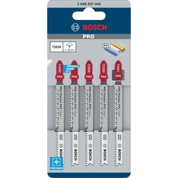 Bosch - Stichsägeblatt PRO Plastics PVC clean 2608667446 T102H Stichsägeblatt