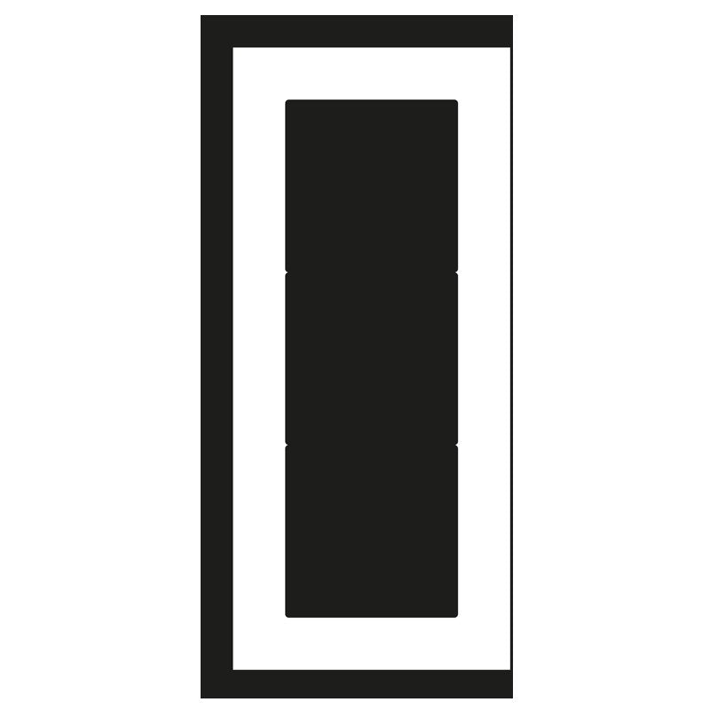 Jung - Abdeckrahmen Rahmen 3-fach mt ws LSP 983 GLAS waage/senkrecht