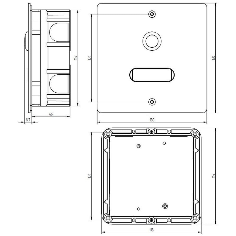 Grothe - Klingeldrücker Etagenplatte ETA 401 V2A UP V2A 401