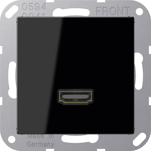 Jung - Multifunktions-Anschlussdose Multimedia-Anschluss sw MA A 1112 SW HDMI m.Tragring