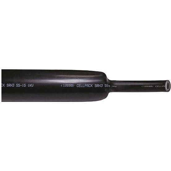 Cellpack - Schrumpfschlauch Warmschrumpfschlauch SRH3/63-15/BK/1m Schrumpfrate 3 : 1