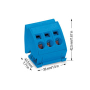WAGO - Sammelschienenklemme Sammelschienenblock 812-114 16qmm blau − 12 Stück