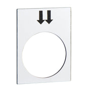 Schneider Electric - Bezeichnungsschild für Befehlsgeräte Symbolschild ZB2BY4908 ws − 10 Stück