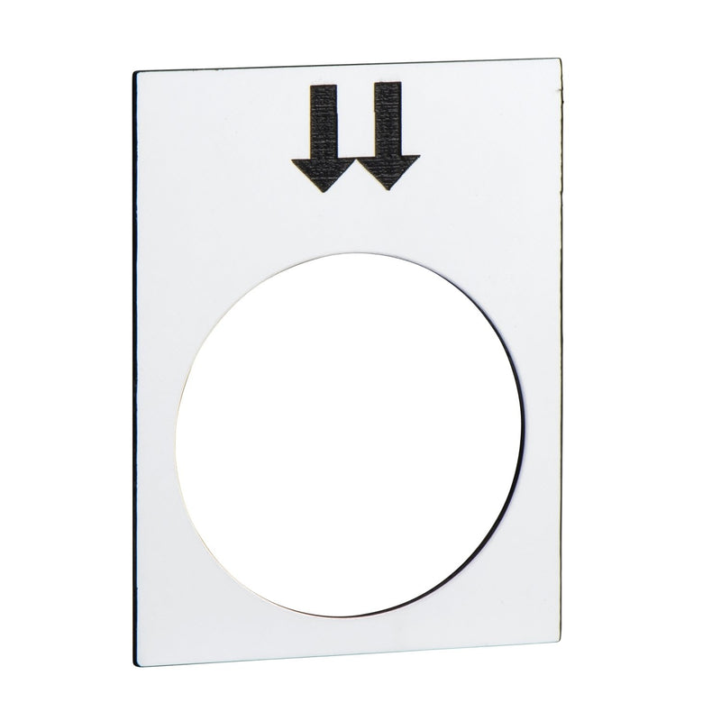 Schneider Electric - Bezeichnungsschild für Befehlsgeräte Symbolschild ZB2BY4908 ws − 10 Stück