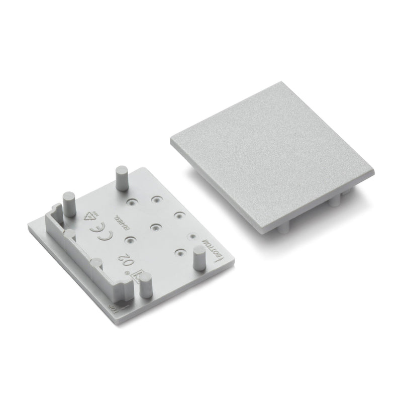 Feilo Sylvania - Mechanisches Zubehör/Ersatzteile für Leuchten Endkappen (VE2) End caps De #0022639 silber