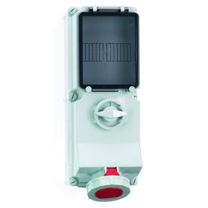 Bals Elektrotech - CEE-Steckdose abschaltbar, abgesichert (IEC 60309) Wandsteckdose abschaltbar 17065 abgesichert 63A 4p