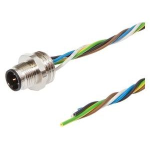 Ipf Electronic - Rundsteckverbinder, Einbau (mit Leitung) Zubehör, Einbaustecker AV98C308 komplett 30V M12