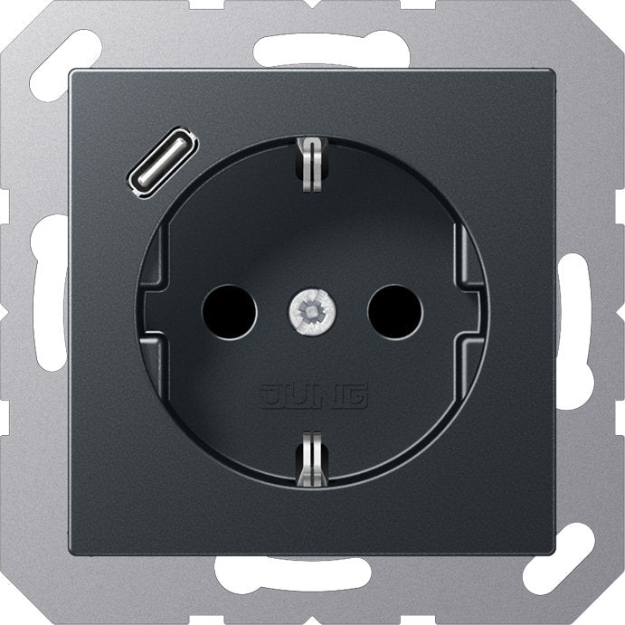 Jung - Steckdose SCHUKO Steckdose A 1520-18 C ANM mit USB Typ C