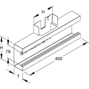 Niedax - T-Stück für Geräteeinbaukanal GK-T-Stück 90Gr. GKT 133-78 WA 133x61mm