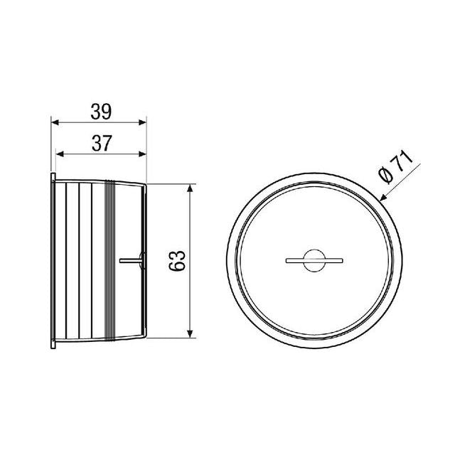 Maico - Zubehör/Ersatzteile für Ventilatoren Verschlussdeckel MA-VD63 DN63 aus Kunststoff  − 1 Stück
