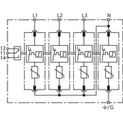 DEHN - Überspannungsableiter für Energietechnik/Stromversorgung Überspannungsableiter DG MU 3PY 600 4W+G R Typ 2 DEHNguard M