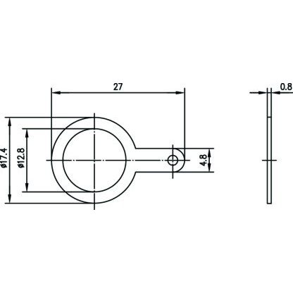 Telegärtner - Zubehör/Ersatzteile für Fernmeldetechnik Masselötfahne 1/2" 100020367 f.BNC