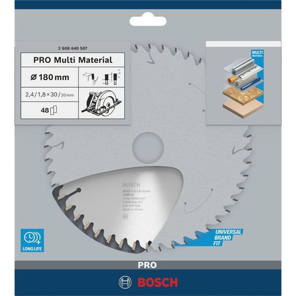 Bosch - Kreissägeblatt PRO Multi Material 2608640507 Kreissägeblatt 180 x