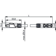 Telegärtner - Konfektionierte Leitung für steckbare Gebäudeinstallation STX RJ45 - RJ45 VL 100017309 Cat.6A(IEC)