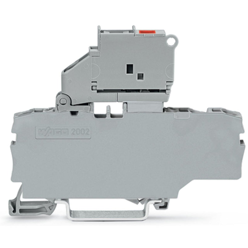 WAGO - Sicherungs-Reihenklemme 3-Leiter-Sicherungsklemme 2002-1711/1000-542 2,5mm² gr, Si.halter − 50 Stück