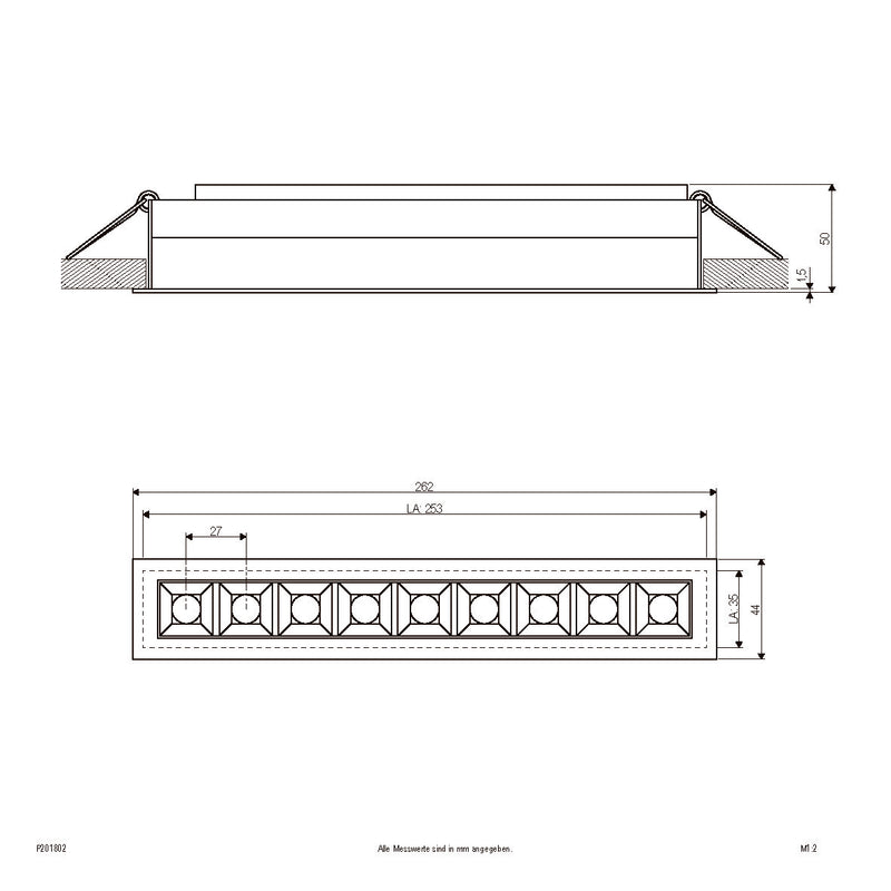 EVN Lichttechnik - Downlight/Strahler/Flutlicht LED-Einbauleuchte P201802 3000K ws