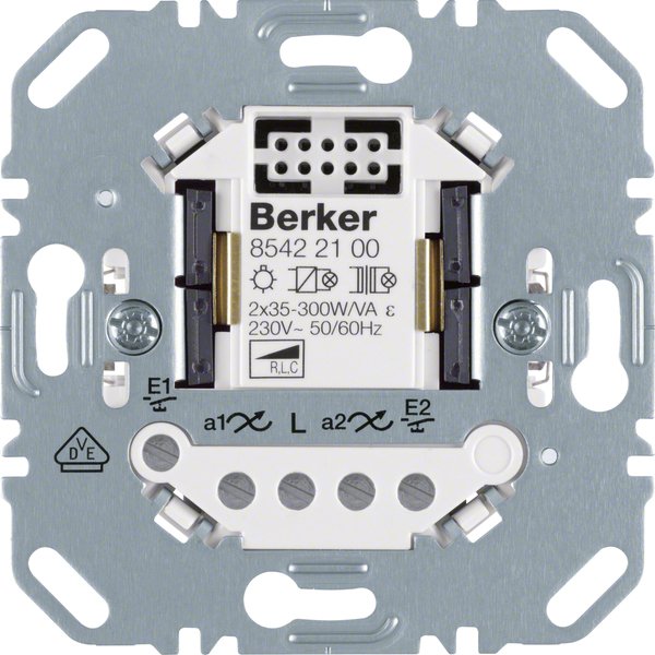 Berker - Dimmer Universal Tastdimmer 85422100 2fach Hauselektronik