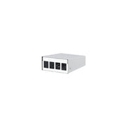 Metz Connect - Frontpanel/Patchpanel leer (Schaltschrank) Keystone AP-Gehäuse 130861-0402KE 4 Port rws RAL9010