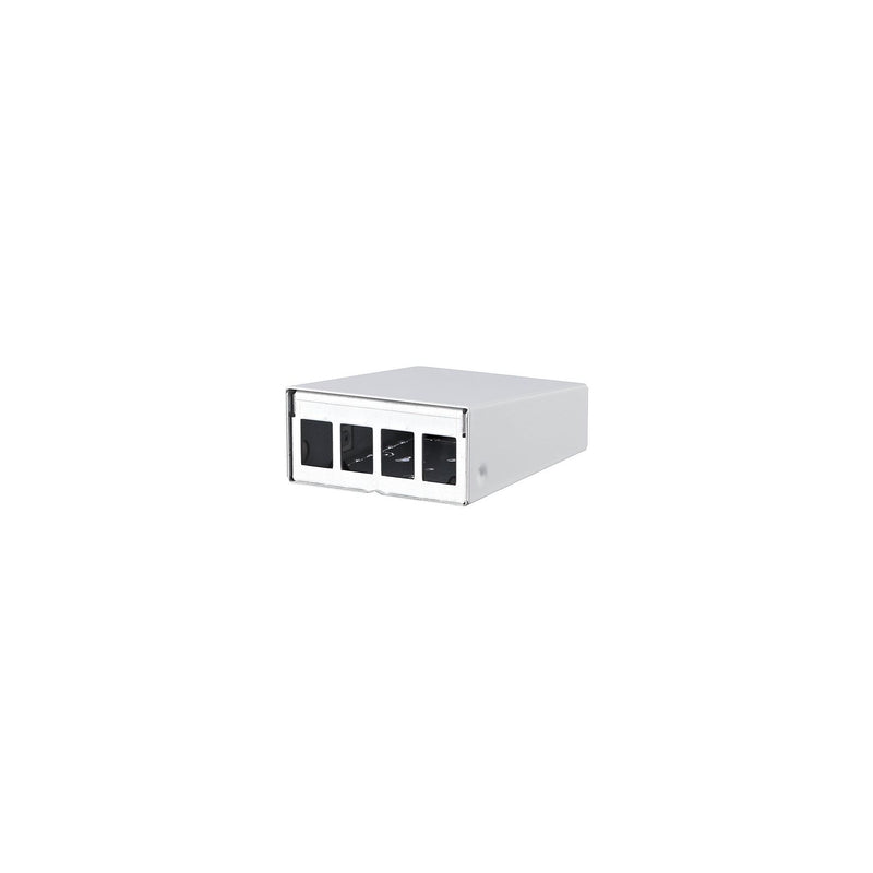 Metz Connect - Frontpanel/Patchpanel leer (Schaltschrank) Keystone AP-Gehäuse 130861-0402KE 4 Port rws RAL9010