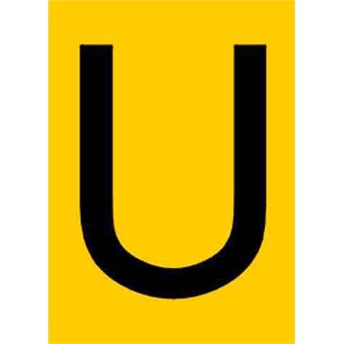 Jahn - Kennzeichnungsmaterial Zahlen+Buchstaben 06/018-U gelb − 10 Stück