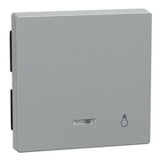 Merten - Abdeckung/Bedienelement für Installationsschalterprogramme Wippe Kontr.Fenster alu 430960 Aufdruck Licht
