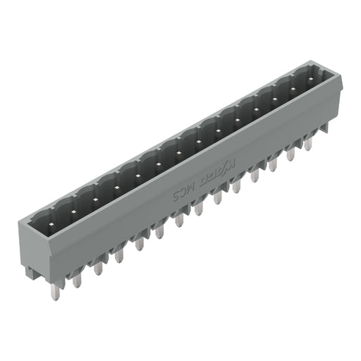 WAGO - Leiterplattensteckverbinder THT-Stiftleiste Lötstift 231-174/001-000 1,2x1,2,gerade,grau − 50 Stück