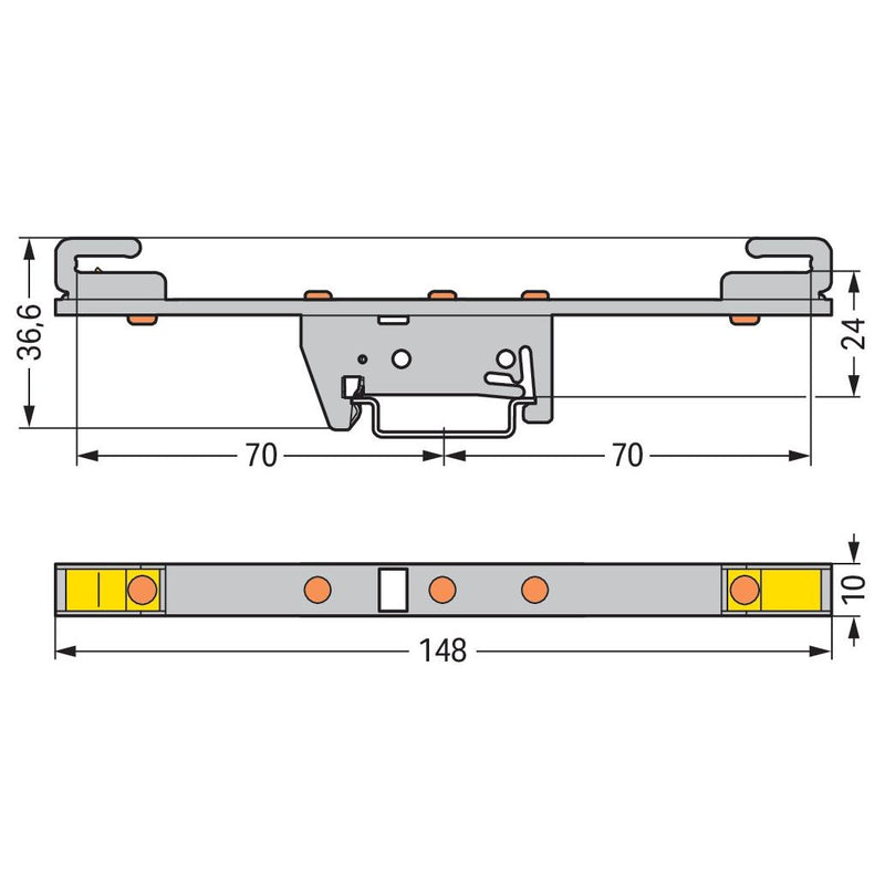 WAGO - Sammelschienenträger Sammelschienenhalter 790-310 beidseitig − 10 Stück