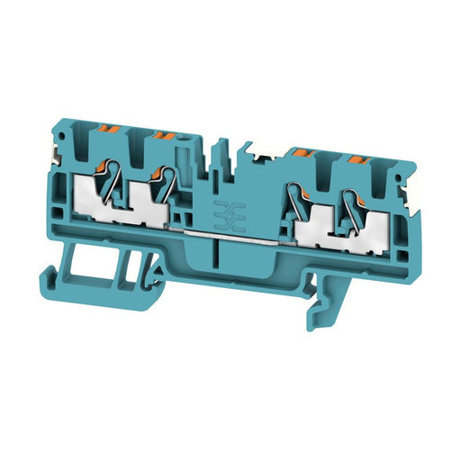 Weidmüller - Durchgangs-Reihenklemme Klemme A4C 2.5 DL BL PUSH IN, 2.5 mm² − 100 Stück
