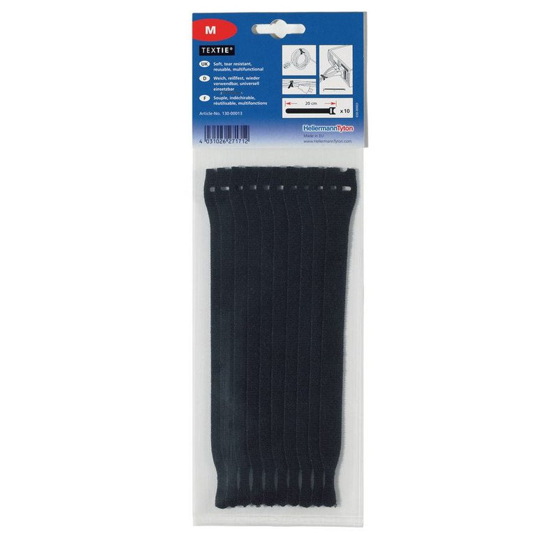 HellermannTyton - Kabelbinder Textie M BK (VE10) 200x12,5mm