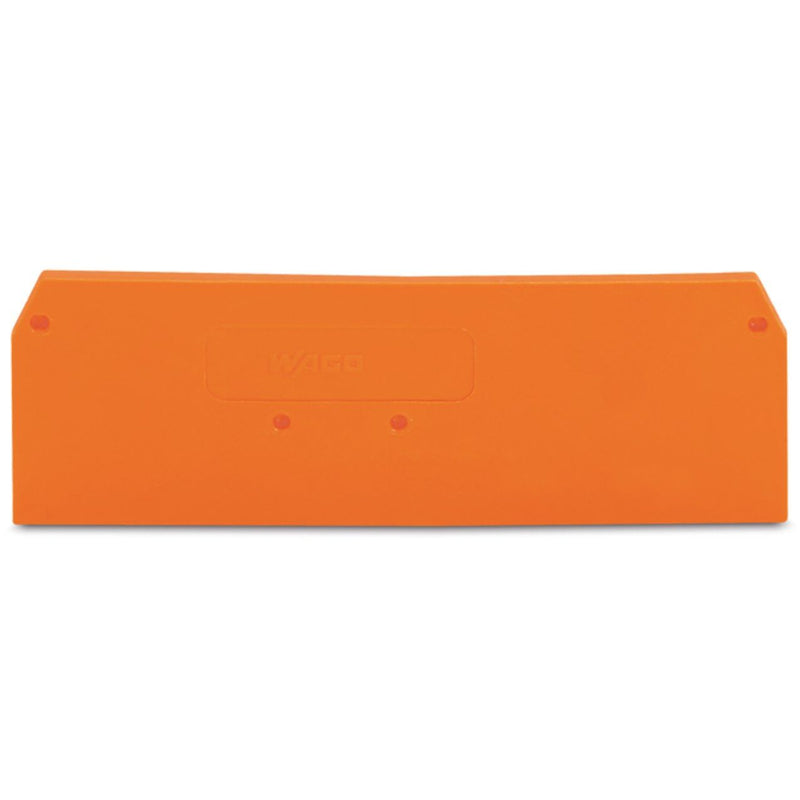 WAGO - Abschluss- und Zwischenplatte für Reihenklemme Abschlußplatte 279-346 2mm orange − 25 Stück
