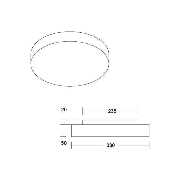 Brumberg Leuchten - Decken-/Wandleuchte LED-Anbauleuchte 58212003 3000K