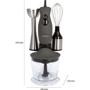 Bomann DA - Rühr-/Mixgerät Stabmixer-Set +Chopper SMS 6055 CB inox 3in1 − 6 Stück