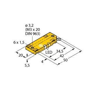 Turck - Kapazitiver Näherungsschalter Sensor BC10QF5.5AN6X2/S250 kapazitiv