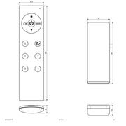 EVN Lichttechnik - Funksender Funk-Handsender 4-Kanal EFDHS4WWCW inkl.Wandhalterung