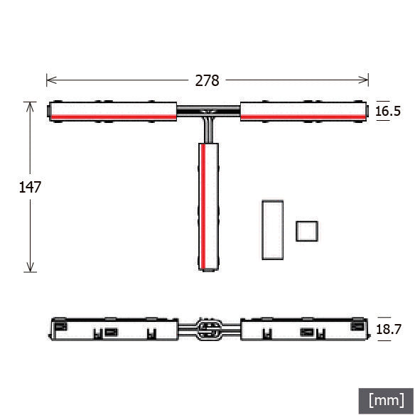 LTS Licht&Leuchten - Elektrisches Zubehör/Ersatzteile für Leuchten L-Verbinder NEOAT/PEINL/9515KEsw schwarz