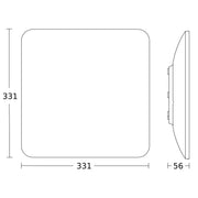 Steinel - Decken-/Wandleuchte Sensor-LED-Innenleuchte RS PRO S30Q SC 3000K 331 x 331 x 56 mm