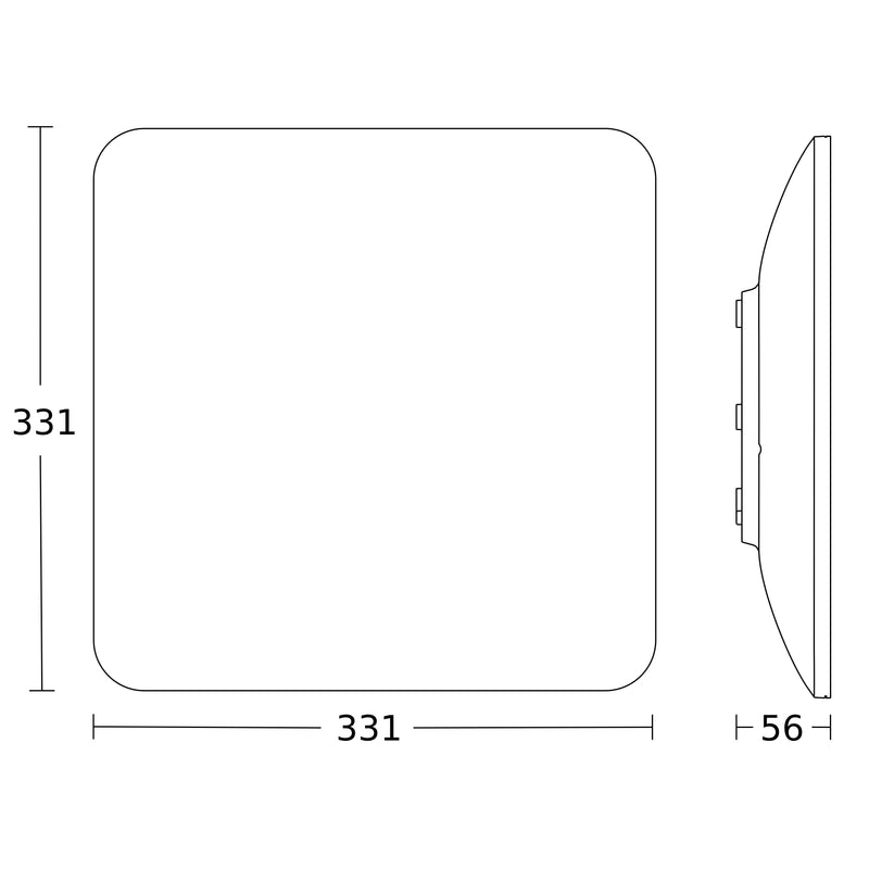 Steinel - Decken-/Wandleuchte Sensor-LED-Innenleuchte RS PRO S30Q SC 3000K 331 x 331 x 56 mm