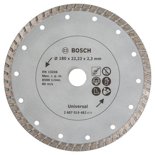 Bosch - Trenn-/Schleifscheibe Diamanttrennscheibe Turbo, 2607019482 Durchmesser: 180 mm