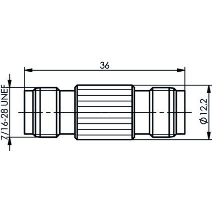 Telegärtner - Koax-Kupplung TNC-Kupplung (F-F) 100023833 Bu-Bu, 50 Ohm − 5 Stück